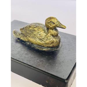 Bronze Duck Paperweight